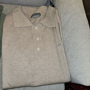 Lacoste mens 100 cashmere sweater.  Excellent condition.